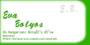 eva bolyos business card